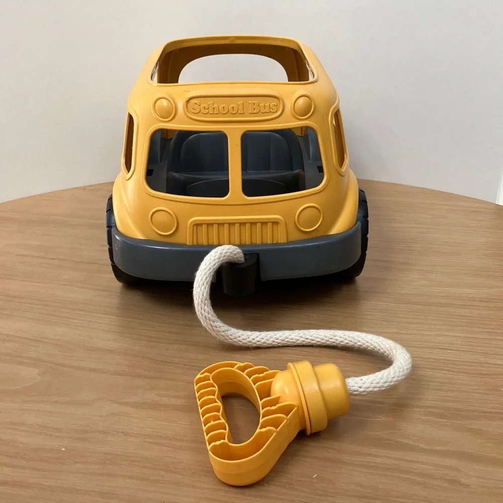 Green Toys Pull Along School Bus Wagon - Picture 3 of 7